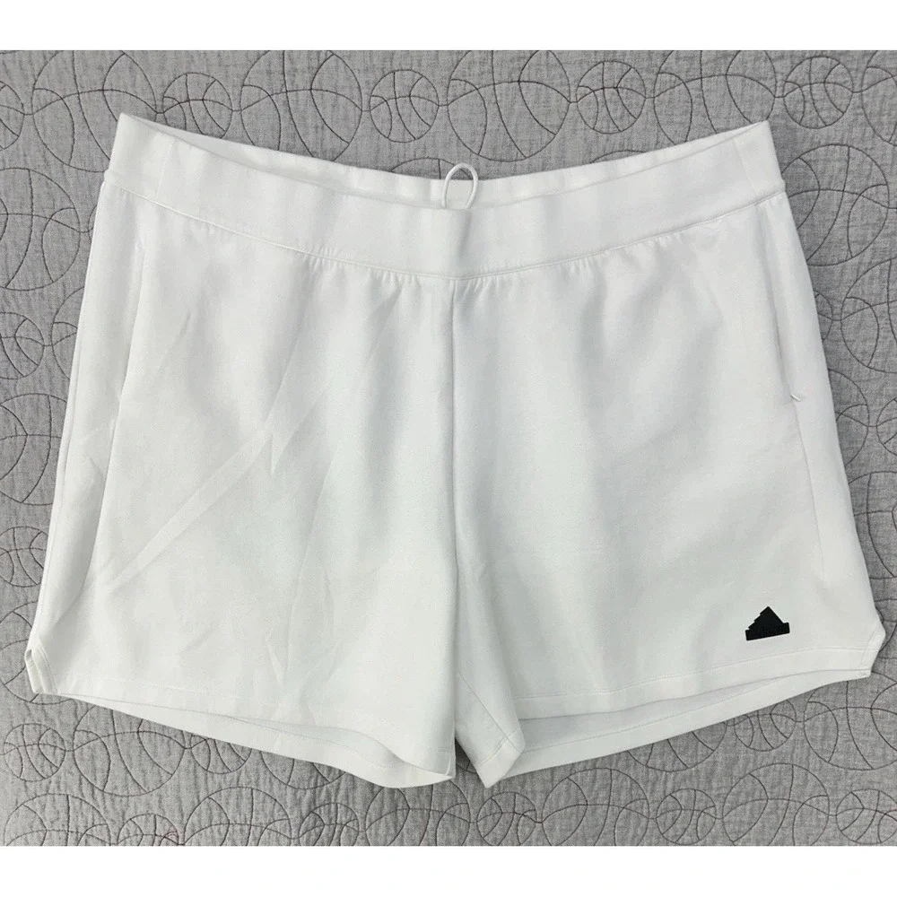 Adidas Z.N.E Men's Premium Club Fleece Shorts White / Size 3XL